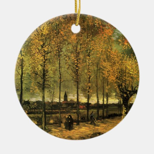 Lane met Poplars van Vincent van Gogh Keramisch Ornament (Voorkant)