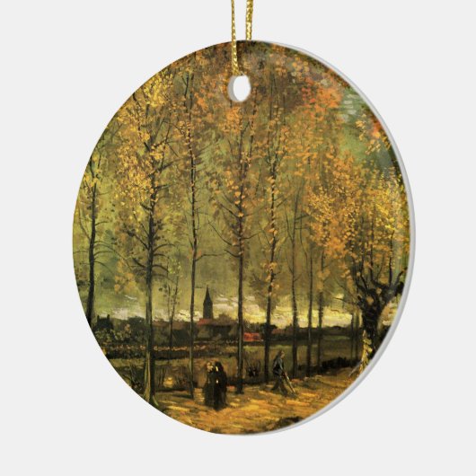Lane met Poplars van Vincent van Gogh Keramisch Ornament (Links)