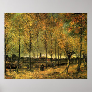 Lane met Poplars van Vincent van Gogh. Poster