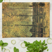 Lane met Poplars van Vincent van Gogh Theedoek (Gevouwen)