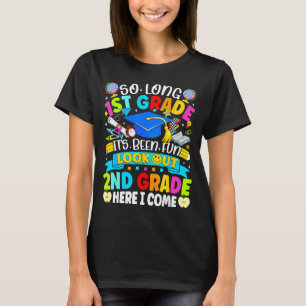 Lang 1e klas is leuk geweest opgepast 2e klas kind t-shirt