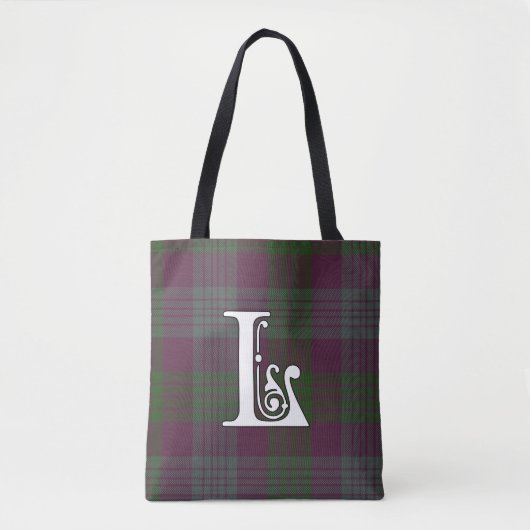 Lang Clan Tartan Monogram Draagtas (Voorkant)
