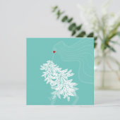 Lang haar Botanische Minimale Mode Illustratie Kaart (Staand voorkant)