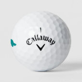 Lang Haar Dachshund Blauwgroen Golfer Gift Golfballen (Logo)