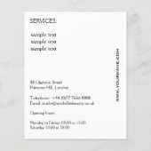 Lang haar kapper visagist  branding flyer (Achterkant)