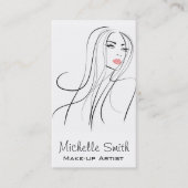 Lang haar kapper visagist branding visitekaartje (Voorkant)