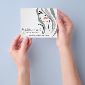 Lang haar kapster visagist  branding flyer (Hand)