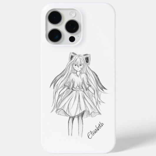 Lang haar meisje met lint Case-Mate iPhone case (Achterkant)