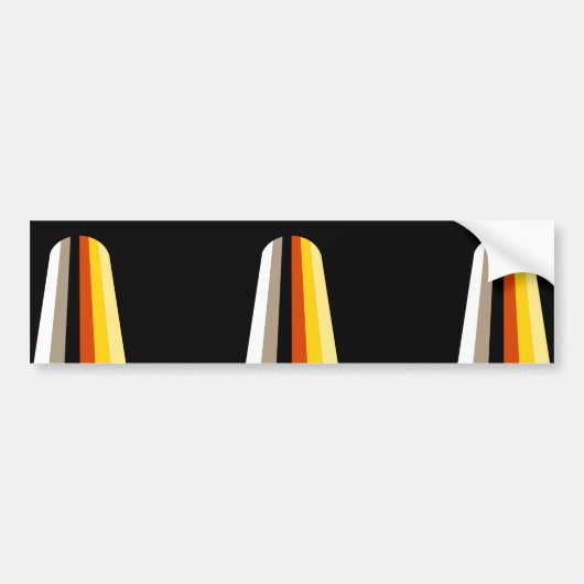 Lang Haar Pride Vlag Bumpersticker (Voorkant)