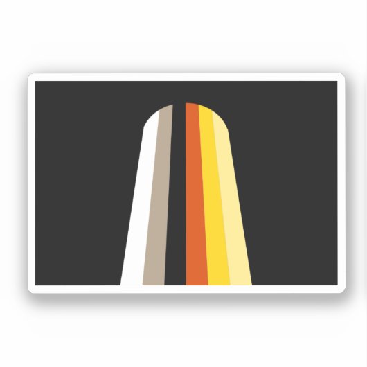 Lang Haar Pride Vlag Sticker (Voorkant)