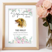 Lang Haired Dachshund Trouwhandtekening Drink Teke Poster