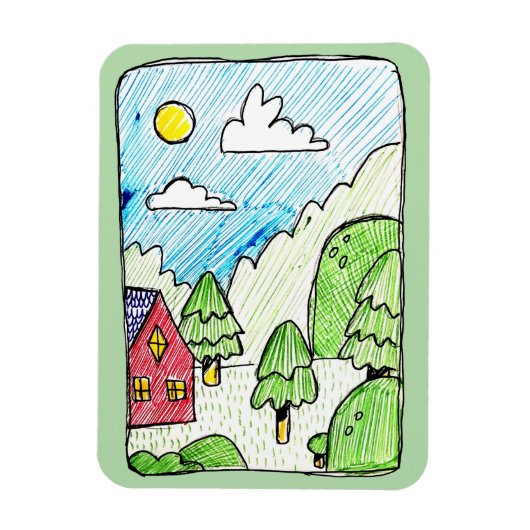 Lang landschap magneet (Verticaal)