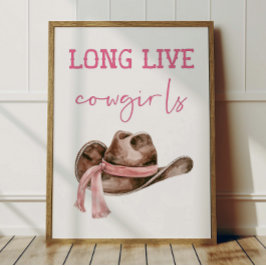 Lang leve Cowgirls Poster Kids Westerse Kamerdecor