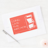 Lang leve de Arcade Rechthoekige Sticker (Envelop)