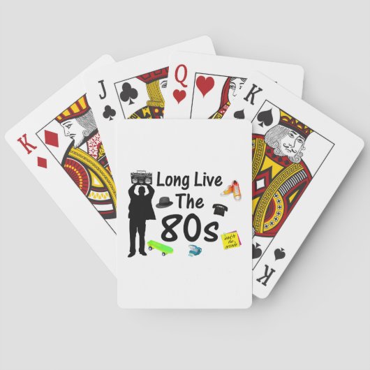 Lang leve de cultuur van de jaren 80 speelkaarten (Achterkant)