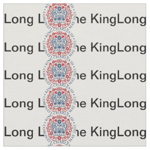 Lang leve de koning - Charles III-kolonie Stof