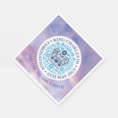 Lang leve de koning en de koningin. Bewerkbaar. Servet (Hoek)