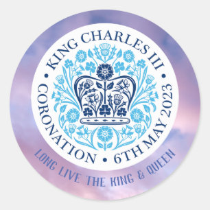 Lang leve de koning en de koningin ronde sticker