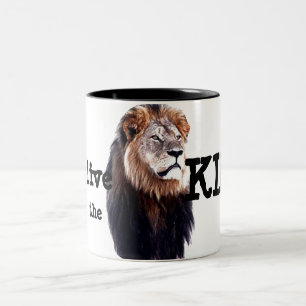Lang leve de koning! tweekleurige koffiemok