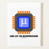 Lang leve de microprocessor microchip geek humor planner (Achterkant)