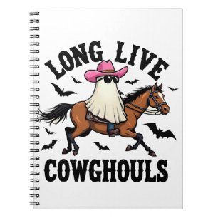 Lang leve Ghouls Spooky Halloween Ghost Cowboy Notitieboek