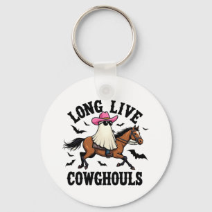 Lang leve Ghouls Spooky Halloween Ghost Cowboy Sleutelhanger