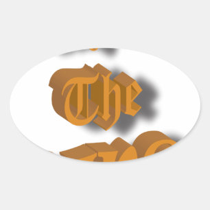 Lang leve het koning Nice ontwerp transparant Ovale Sticker