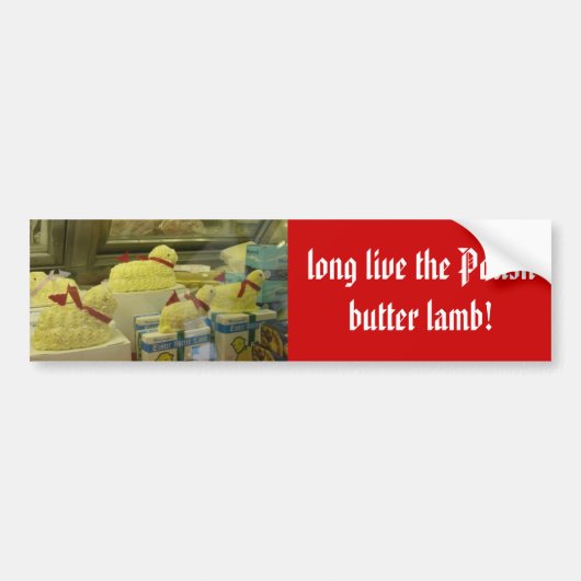 Lang leve het Poolse boterlam! Bumpersticker (Voorkant)
