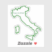 Lang leve Italië koele vorm Sticker (Vel)