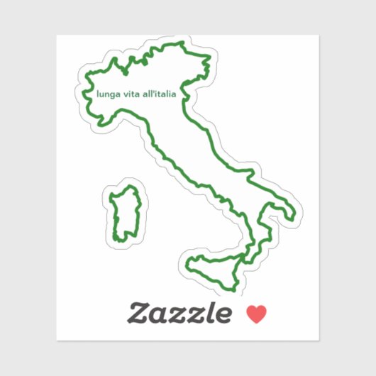 Lang leve Italië koele vorm Sticker (Vel)