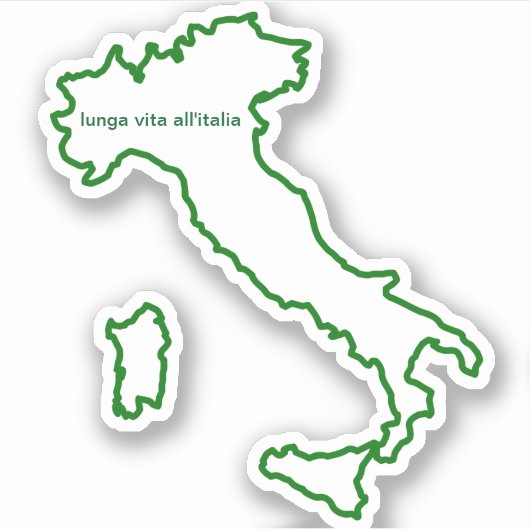 Lang leve Italië koele vorm Sticker (Voorkant)