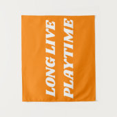 Lang leve speelkwartier Kinderkamer Nursery Oranje Wandkleed (Voorkant)