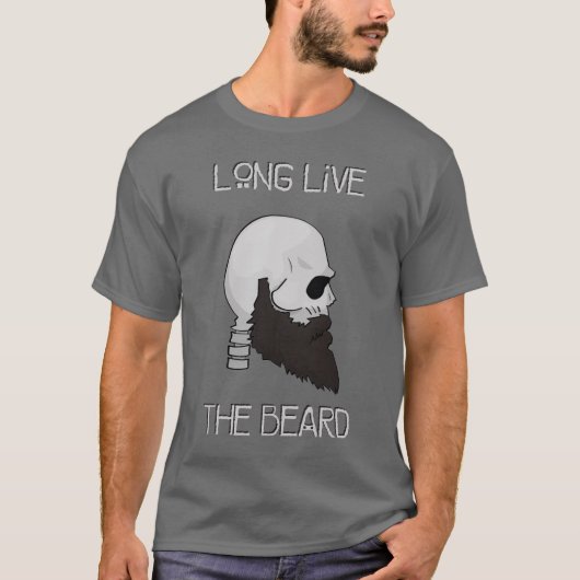 lang leven de baard t-shirt (Voorkant)