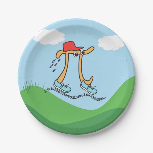 Lang lopend PI - Funny Pi Guy Paper Bord (Voorkant)