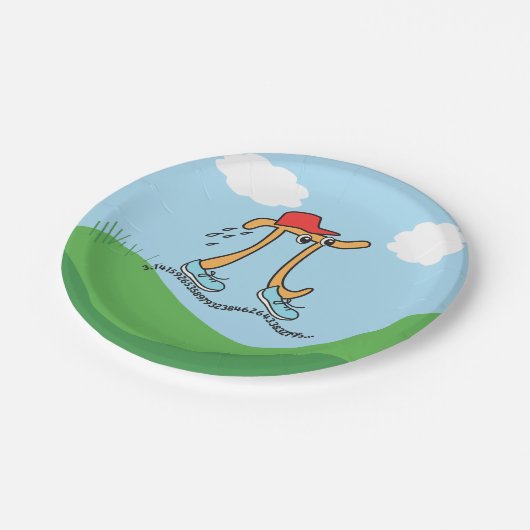 Lang lopend PI - Funny Pi Guy Paper Bord (Gekanteld)