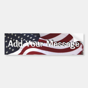Lang mag het wapperen Amerikaanse vlag Bumpersticker