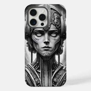 Lang Metropolis eerbetoon. Retro futuristische Vro iPhone 15 Pro Max Hoesje