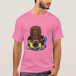 Lang roodharige Doxie T-shirt