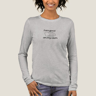 Lang T-shirt met tekst Ik red me wel alleen