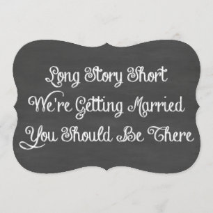 Lang verhaal kort Chalkboard Kaart