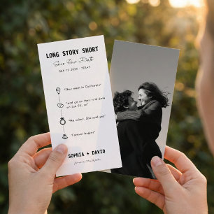Lang verhaal kort Minimalistische Tijdlijn Foto Br Save The Date