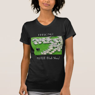 Lang verloren Lam: TROTS Zwart Schaap T-shirt