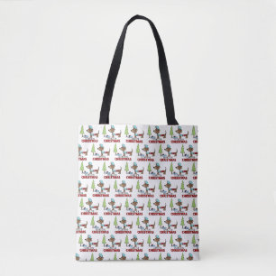Lang voor Kerstmis-Dachshund Draagtas