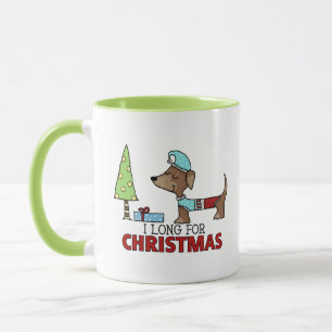 Lang voor Kerstmis-Dachshund Mok