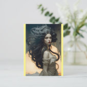 lang wild haar briefkaart (Staand voorkant)