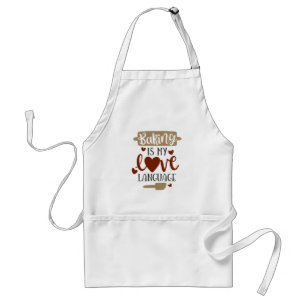 Langage d'amour de la cuisson pour tablier de pâti