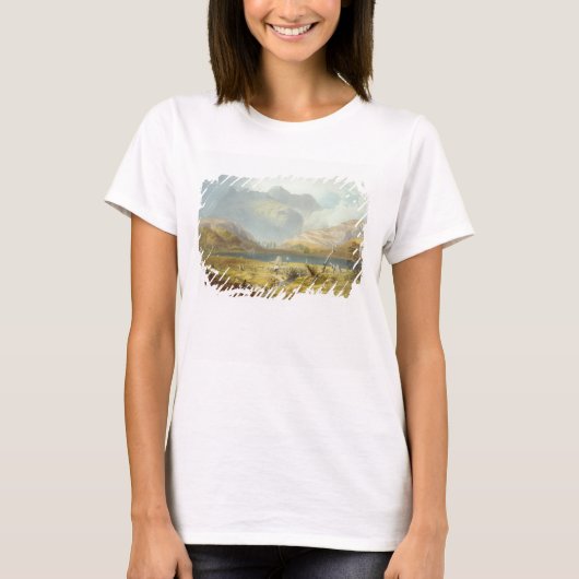 Langdale Pikes uit het "District van het Engelse m T-shirt (Voorkant)