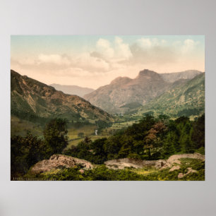 Langdale Valley, Lake District, Cumbria, Engeland Poster