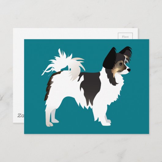 Langdurig Chihuahua of Papillon Basic Design Briefkaart (Voorkant / Achterkant)