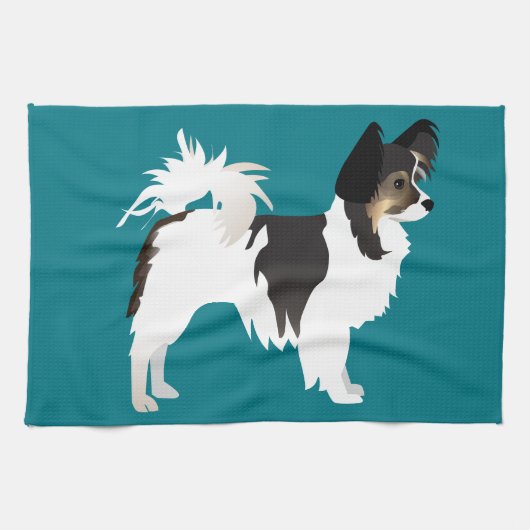 Langdurig Chihuahua of Papillon Basic Design Theedoek (Horizontaal)